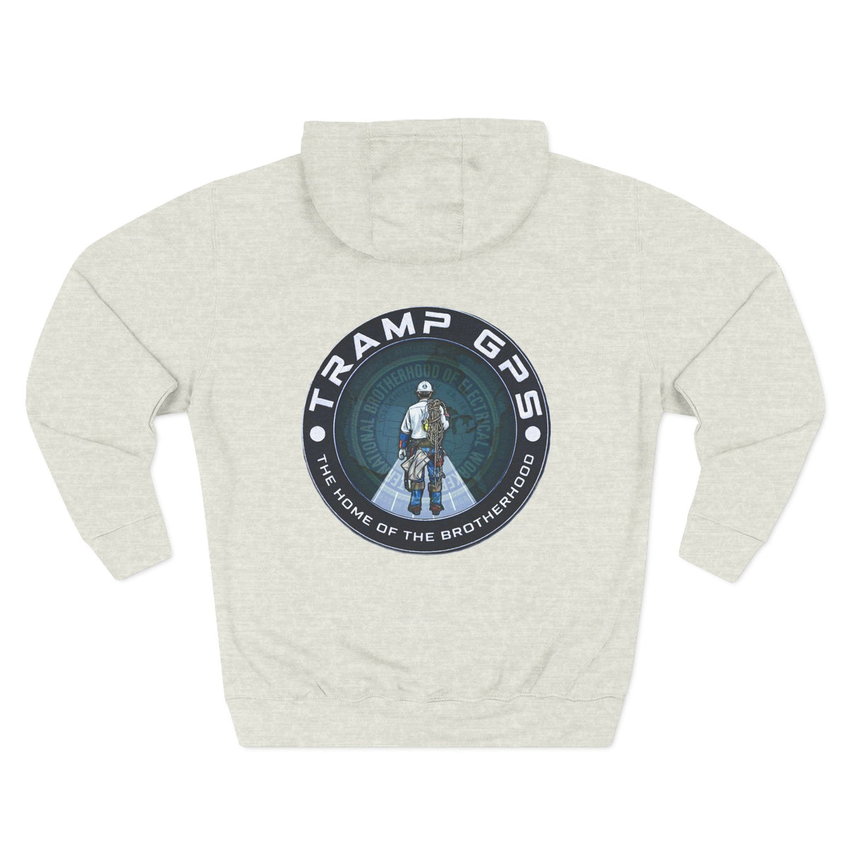 Tramp GPS Hoodie — 'The Home of the Brotherhood' Travel & Adventure Pullover