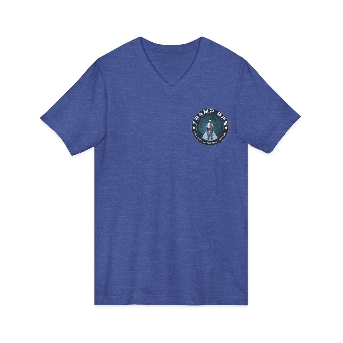 Traveler Graphic V-Neck Tee — Adventure World Map Back Print