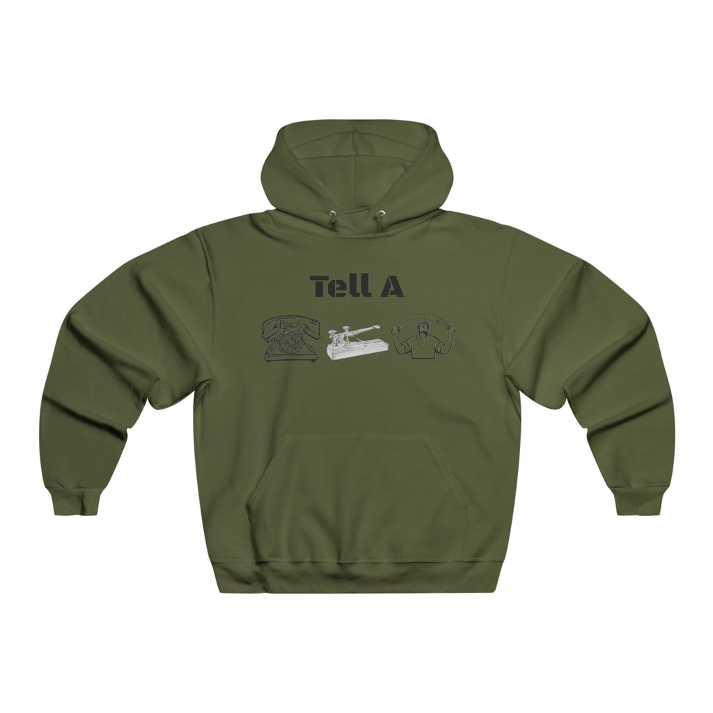 Tell A Tramp GPS Hoodie — Retro Traveler Graphic Hooded Sweatshirt