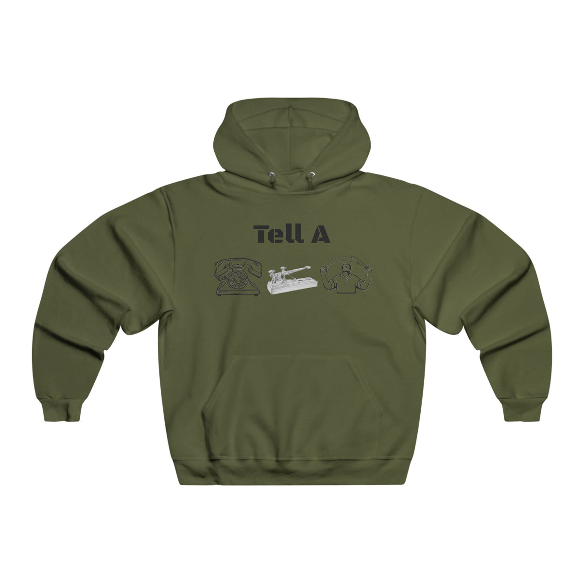 Tell A Tramp GPS Hoodie — Retro Traveler Graphic Hooded Sweatshirt