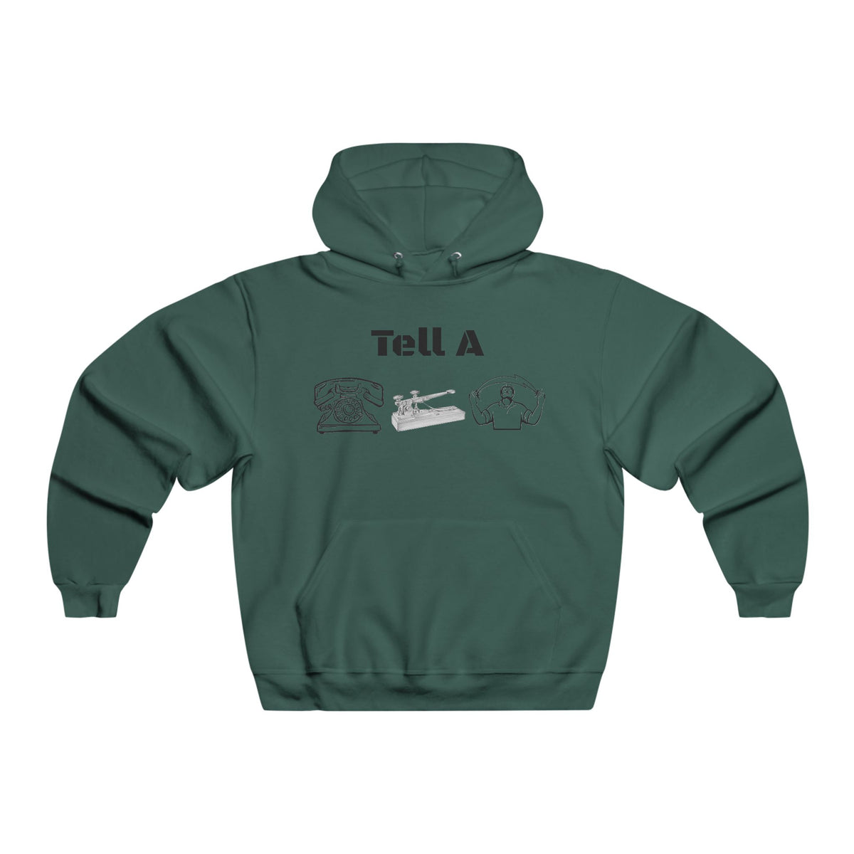 Tell A Tramp GPS Hoodie — Retro Traveler Graphic Hooded Sweatshirt