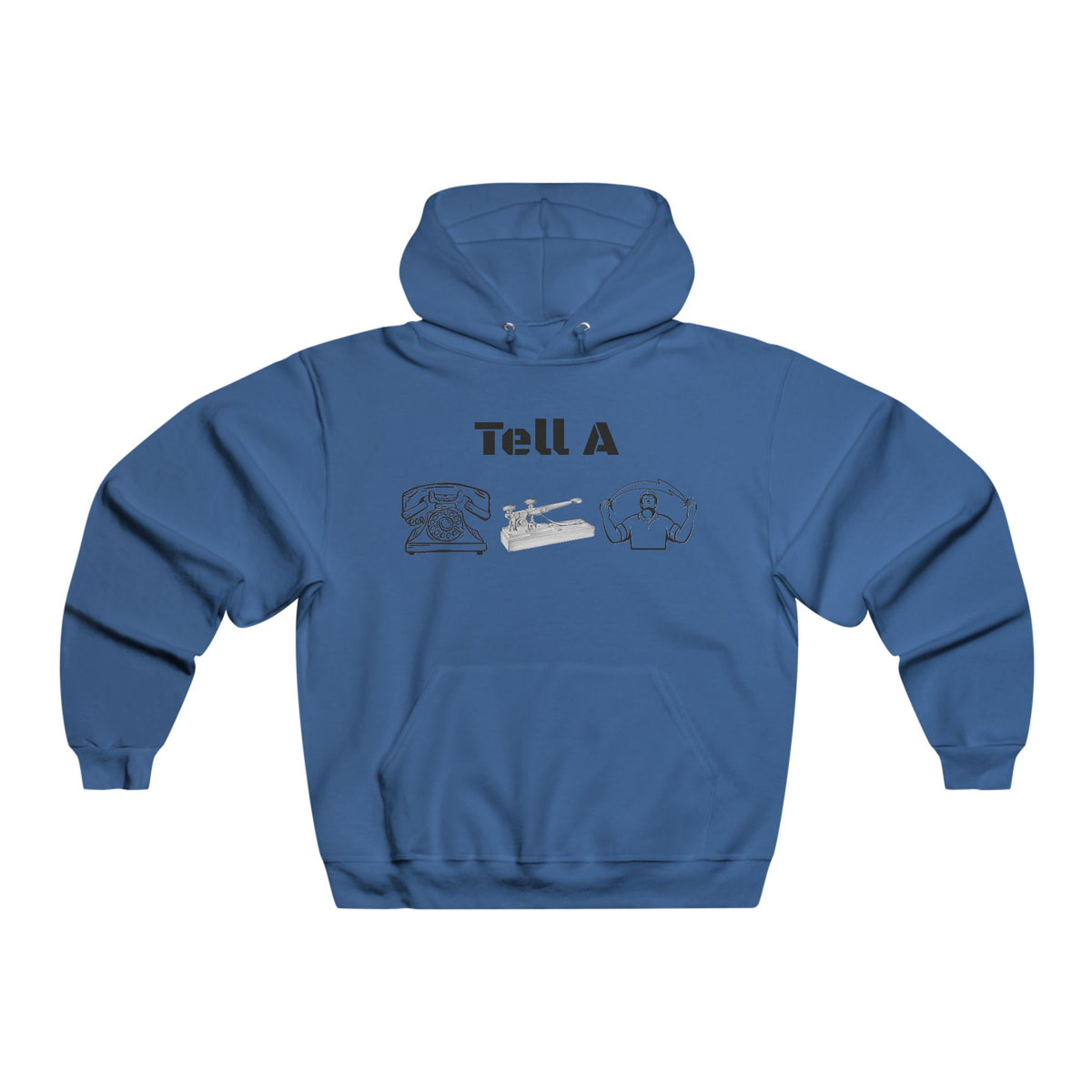 Tell A Tramp GPS Hoodie — Retro Traveler Graphic Hooded Sweatshirt