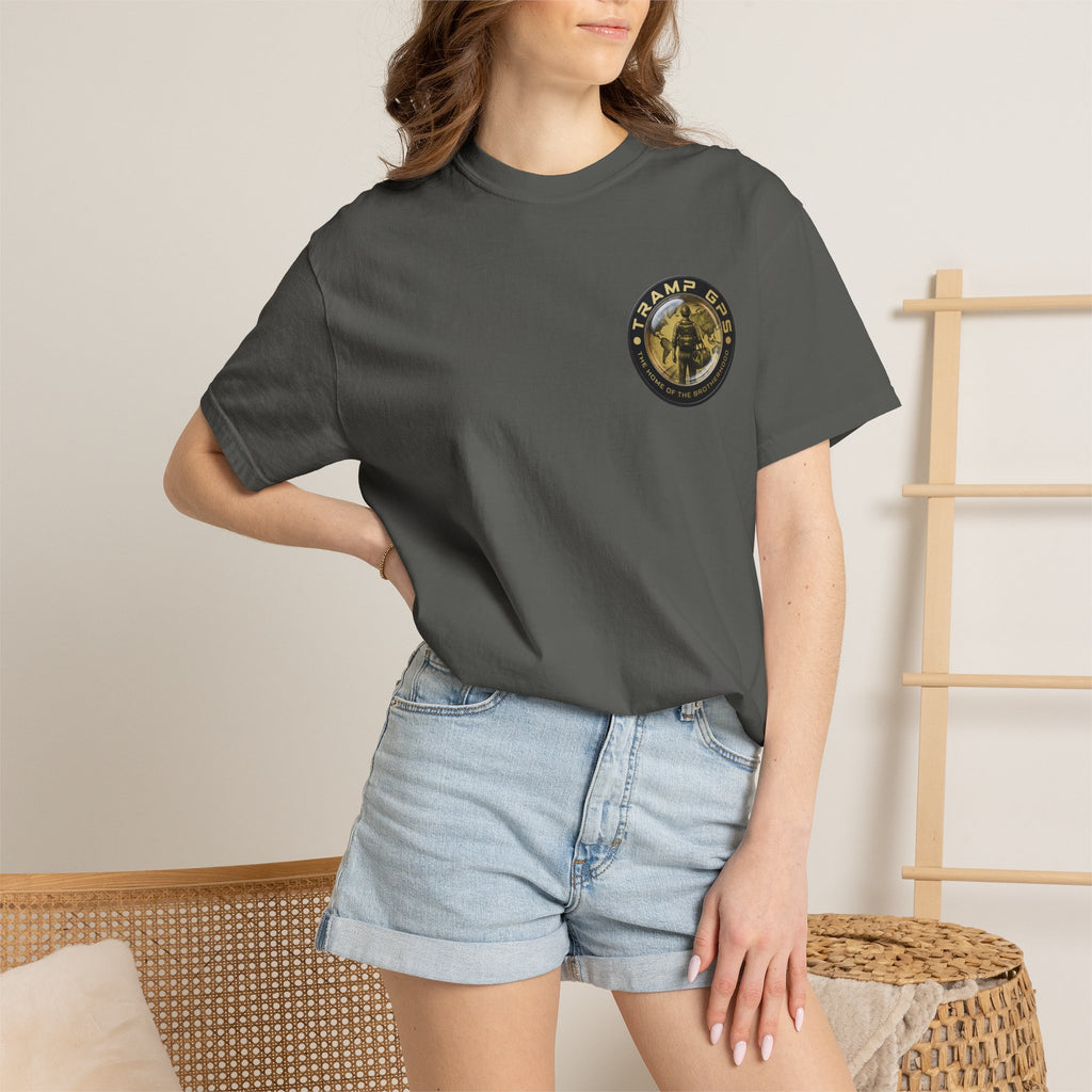 T-Shirt — Tramp GPS 'Home of the Brotherhood' Chest & Back Graphic