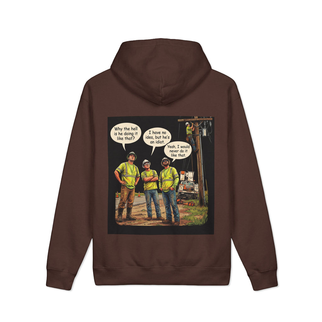 Hoodie – Funny Construction Worker Cartoon Graphic