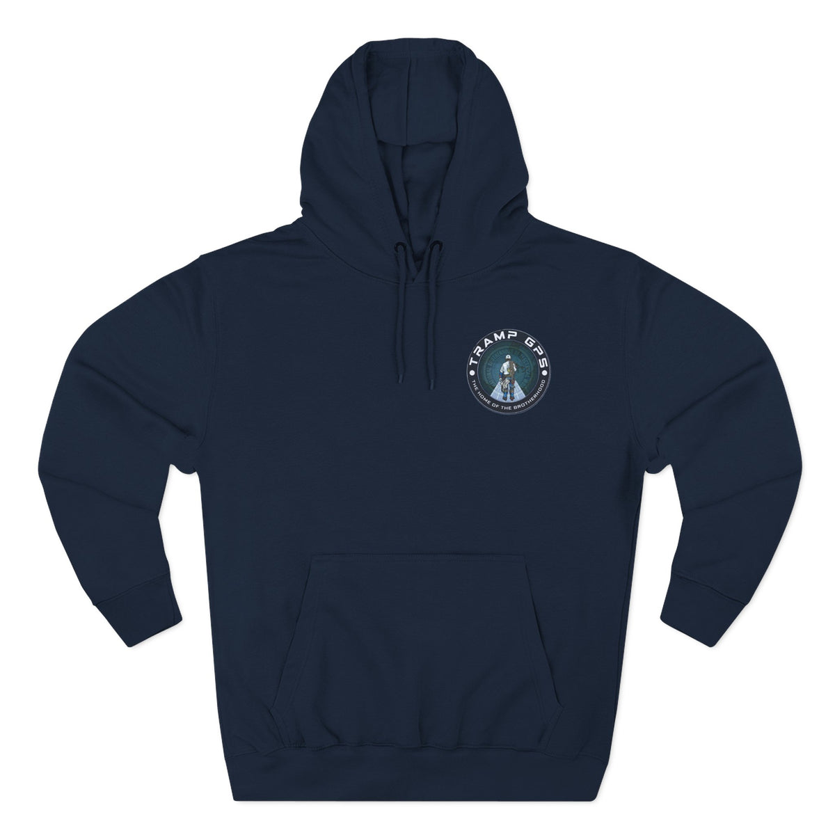 Tramp GPS Hoodie — 'The Home of the Brotherhood' Travel & Adventure Pullover
