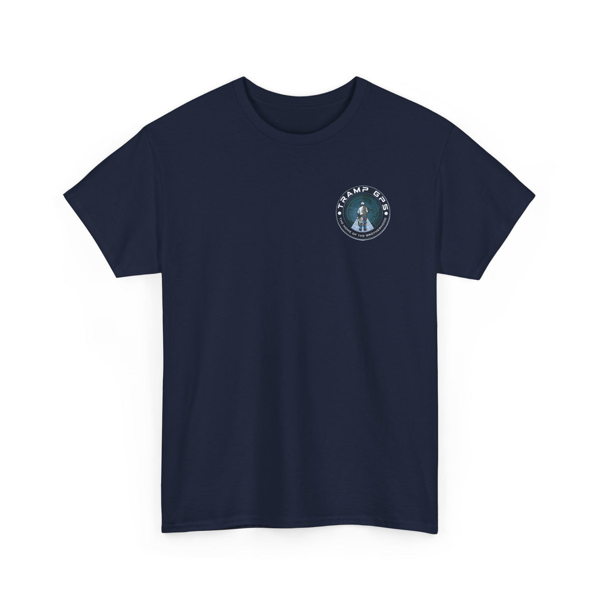 Tramp GPS Graphic Tee — World Map Adventure Travel T-Shirt