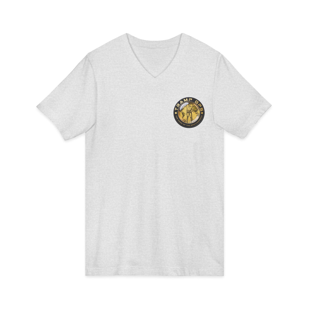 Funny Construction Worker Cartoon V-Neck T-Shirt