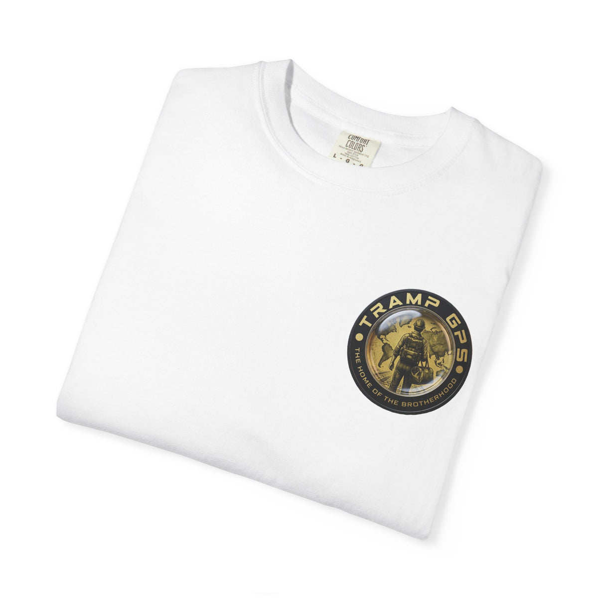 T-Shirt — Tramp GPS 'Home of the Brotherhood' Chest & Back Graphic
