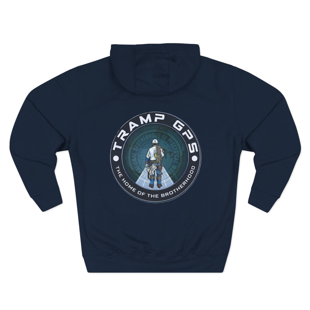 Tramp GPS Hoodie — 'The Home of the Brotherhood' Travel & Adventure Pullover