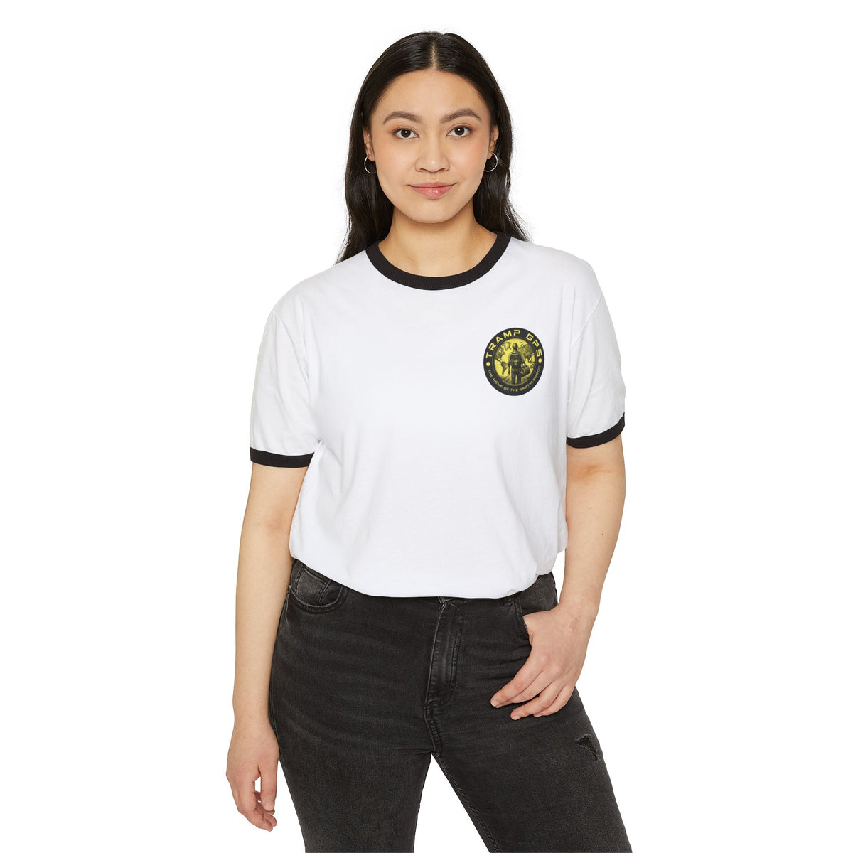 Vintage Rock Hand Graphic Ringer T-Shirt