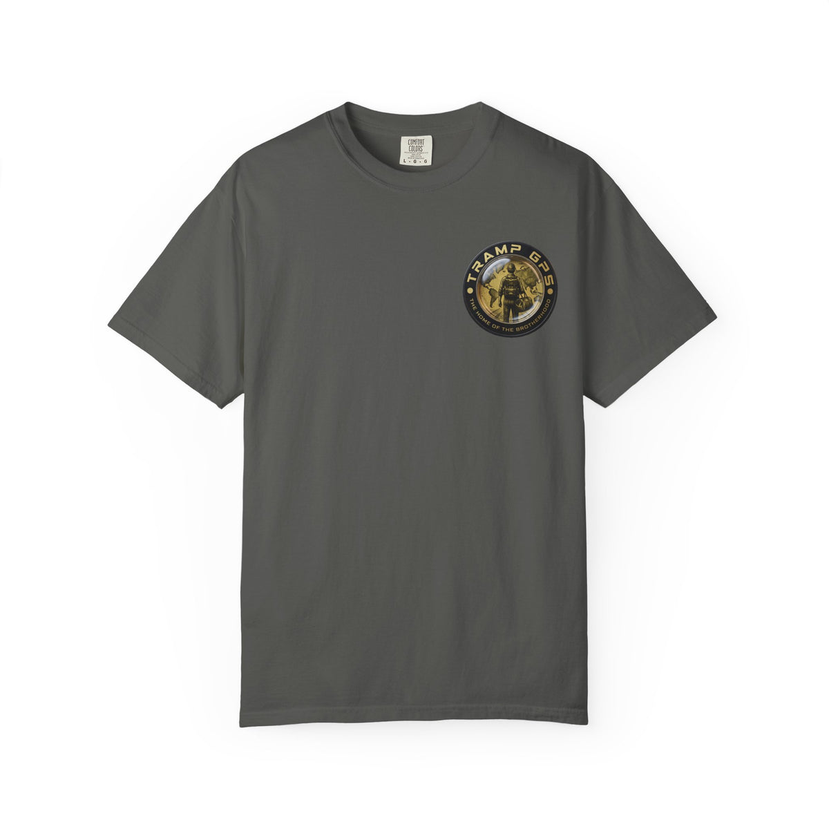 T-Shirt — Tramp GPS 'Home of the Brotherhood' Chest & Back Graphic
