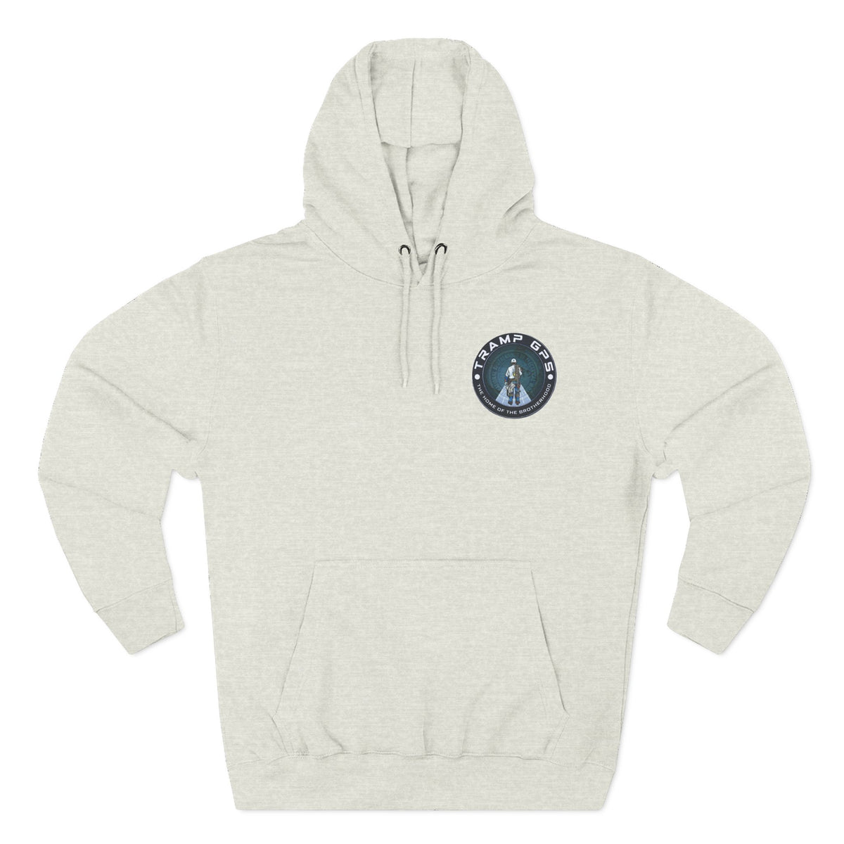 Tramp GPS Hoodie — 'The Home of the Brotherhood' Travel & Adventure Pullover