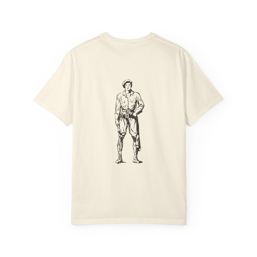 Tramp GPS Retro Patch T‑Shirt — Vintage Adventure Graphic Tee