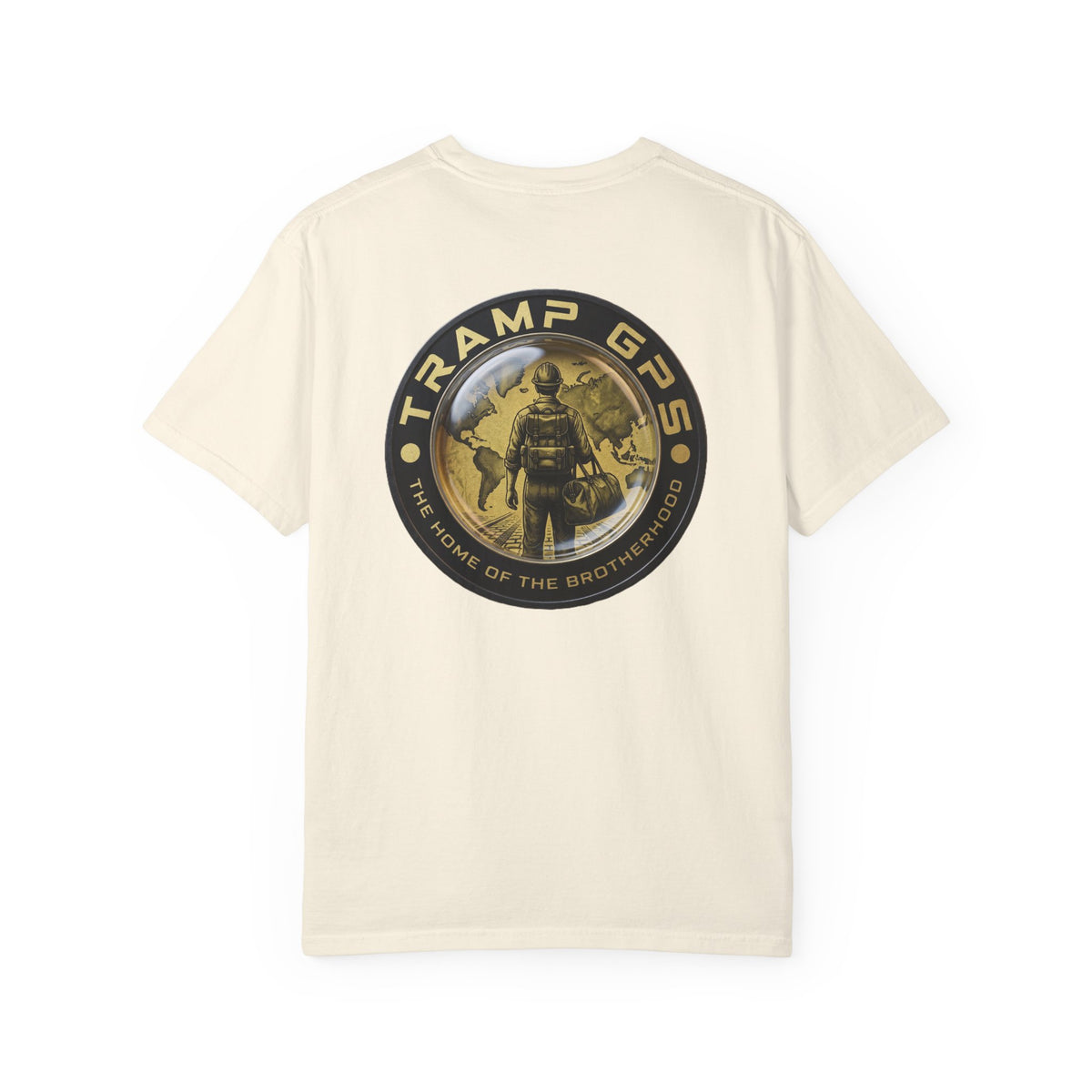 T-Shirt — Tramp GPS 'Home of the Brotherhood' Chest & Back Graphic