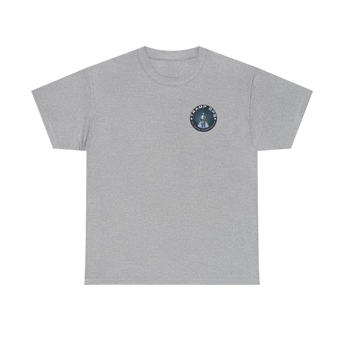 Tramp GPS Graphic Tee — World Map Adventure Travel T-Shirt