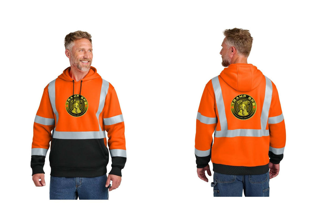 High-Visibility Fleece Pullover Hoodie – ANSI 107 Class 3 Safety Sweatshirt with Reflective Stripes